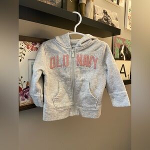 Old Navy Light Gray Zip Hoodie